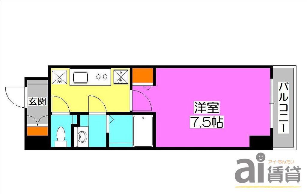 NSTAGE西所沢(1K/4階)の間取り写真