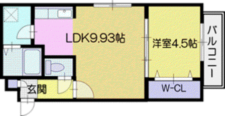 IMMUTABLE2(1LDK/2階)の間取り写真