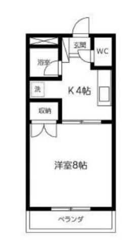 エスプリエール(1K/2階)の間取り写真
