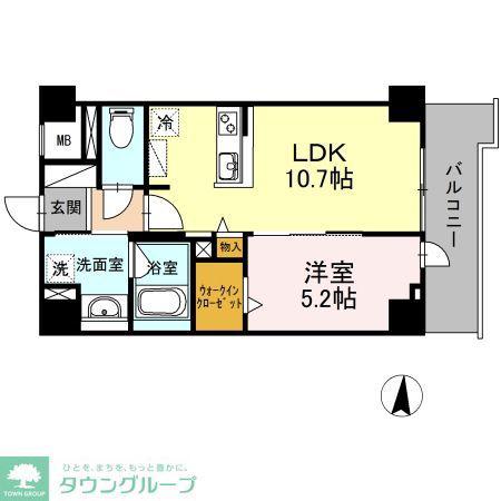 RESIDENCE丸の内七間町(1LDK/8階)の間取り写真