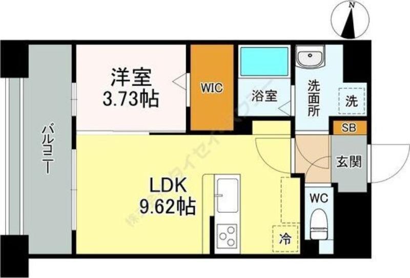 LIBTH桑園(1LDK/7階)の間取り写真