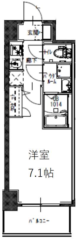 S-RESIDENCE大阪九条ノース(1K/4階)の間取り写真