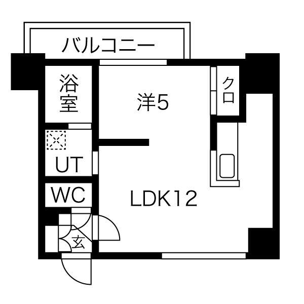 SEIRA南郷7(1LDK/8階)の間取り写真