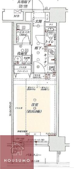 セレッソコート新大阪(1K/7階)の間取り写真
