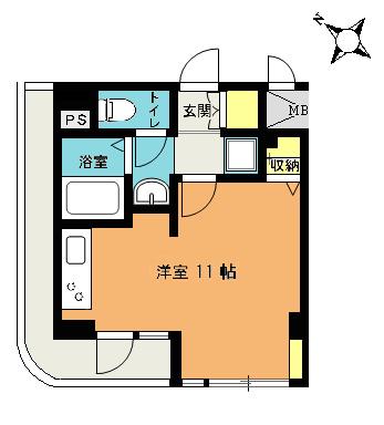 マルイチサウスマンション(ワンルーム/6階)の間取り写真