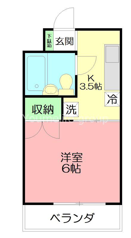 メゾンド瀬谷(1K/3階)の間取り写真