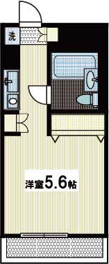 ベルコリーヌ(1K/3階)の間取り写真