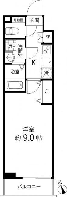 プレールドゥーク成増(1K/3階)の間取り写真