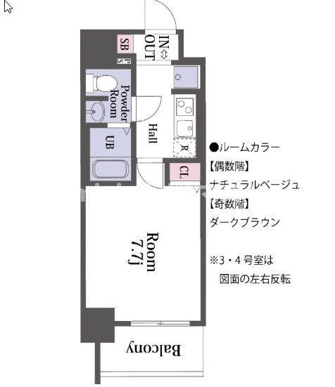 レオンヴァリエ福島野田(1K/3階)の間取り写真