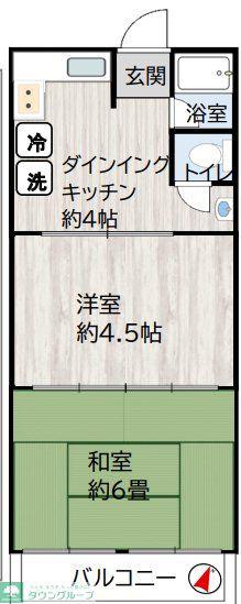 西武保谷マンション(2DK/5階)の間取り写真