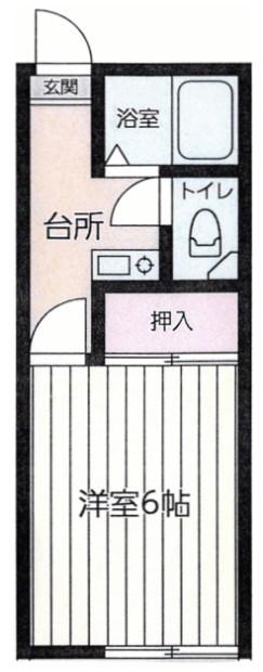 エスペランサ上郷(1K/1階)の間取り写真