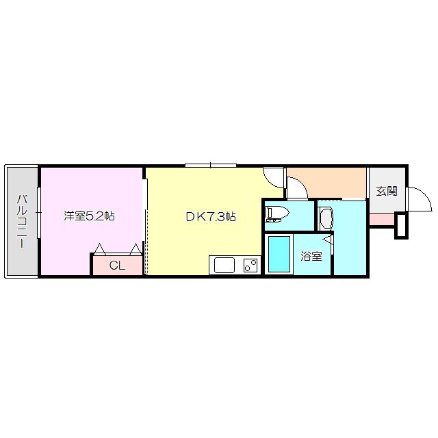 フジパレス瑞光3番館(1DK/1階)の間取り写真