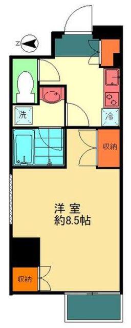 MALULANI南青山(1K/12階)の間取り写真