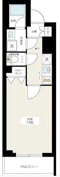 MAXIV武蔵小金井(1K/2階)の間取り写真