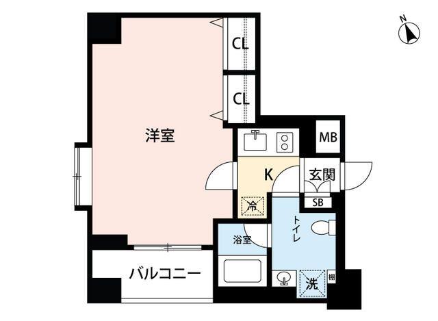 マイナビSTAYグレース秋葉原(1K/4階)の間取り写真