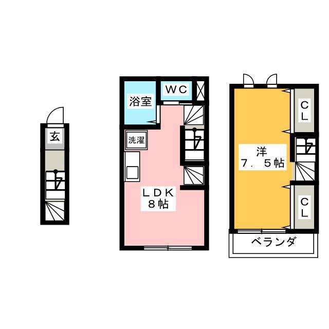 アイコート川越(1LDK/2階)の間取り写真