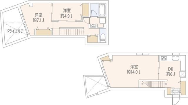 GRANDSTORY用賀II(1LDK/1階)の間取り写真