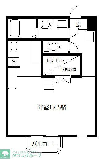 サンフェリーチェ・17(ワンルーム/1階)の間取り写真
