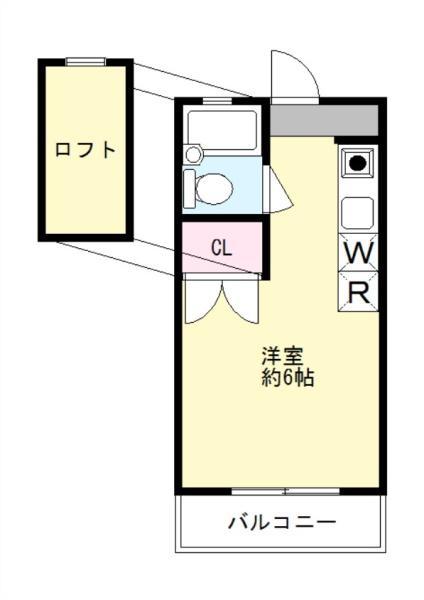 ヴィベーレの丘(ワンルーム/2階)の間取り写真