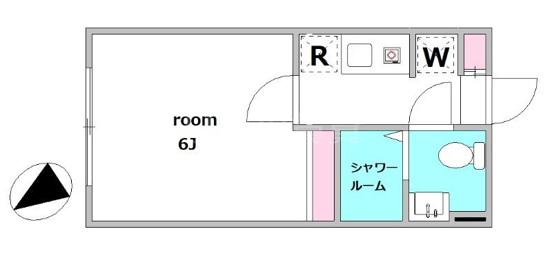 サンモリッツ(1K/3階)の間取り写真
