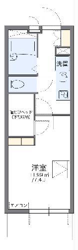 レオパレスアンフィールド(1K/2階)の間取り写真