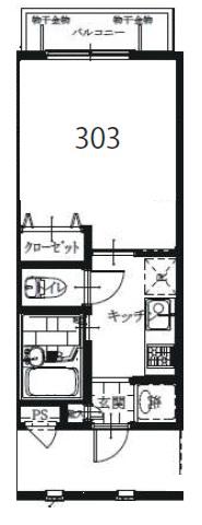 グランド西巣鴨(1K/3階)の間取り写真