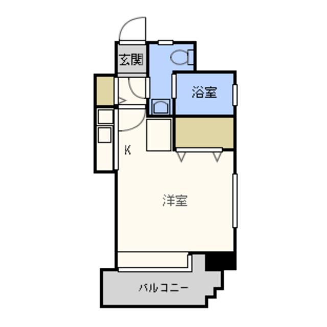エステートモア高宮レーブ(1K/4階)の間取り写真