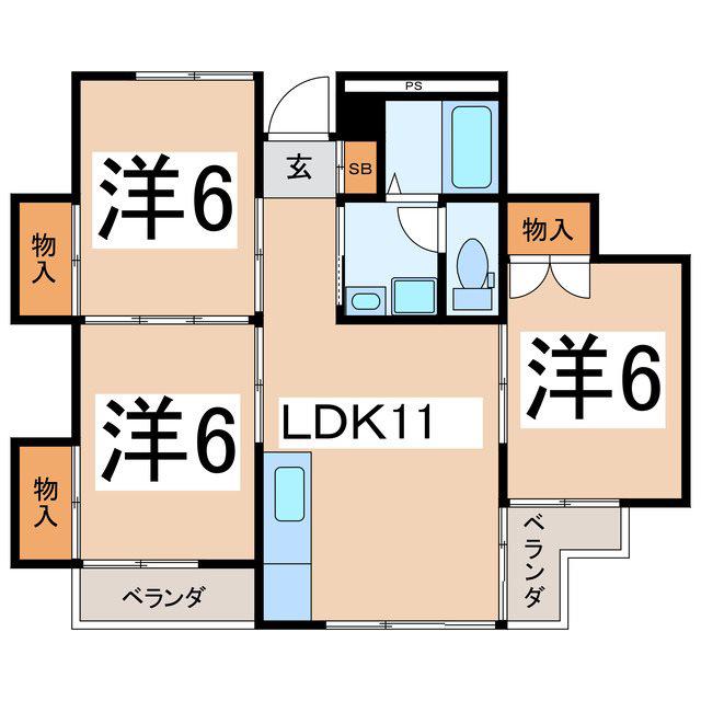 メゾン池田(3LDK/1階)の間取り写真