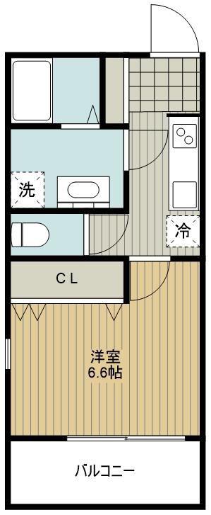 中仙道ハイツ(1K/3階)の間取り写真