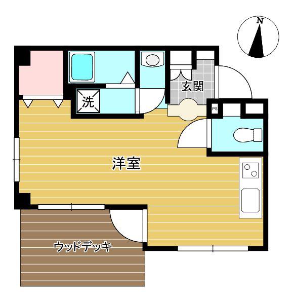 坂口小岩ビル(ワンルーム/1階)の間取り写真