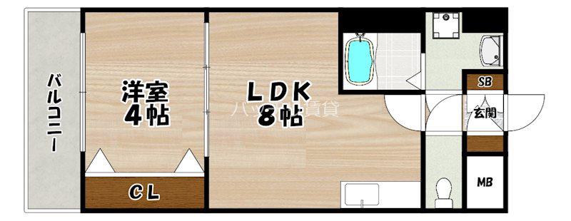 AMONT光成(1LDK/5階)の間取り写真