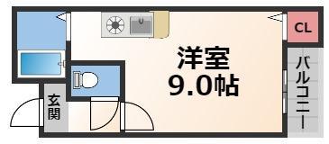 CTビュー小阪(ワンルーム/5階)の間取り写真