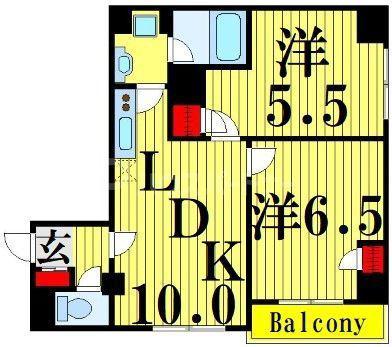 イストワールジュネス(2LDK/1階)の間取り写真