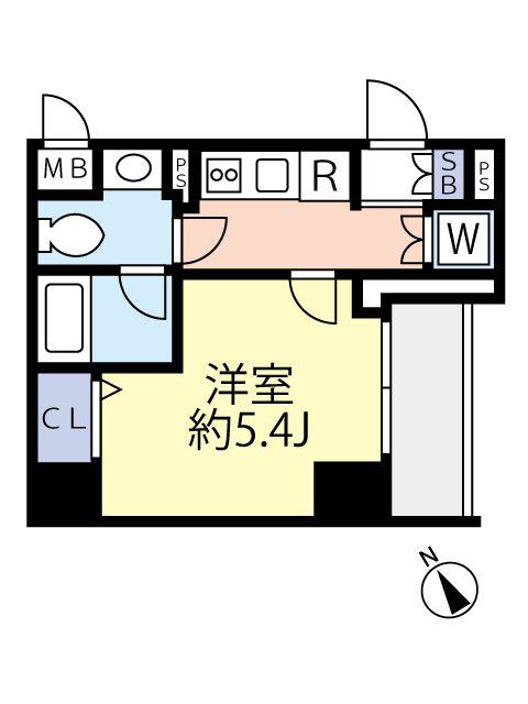 グランヴァン元住吉(1K/5階)の間取り写真