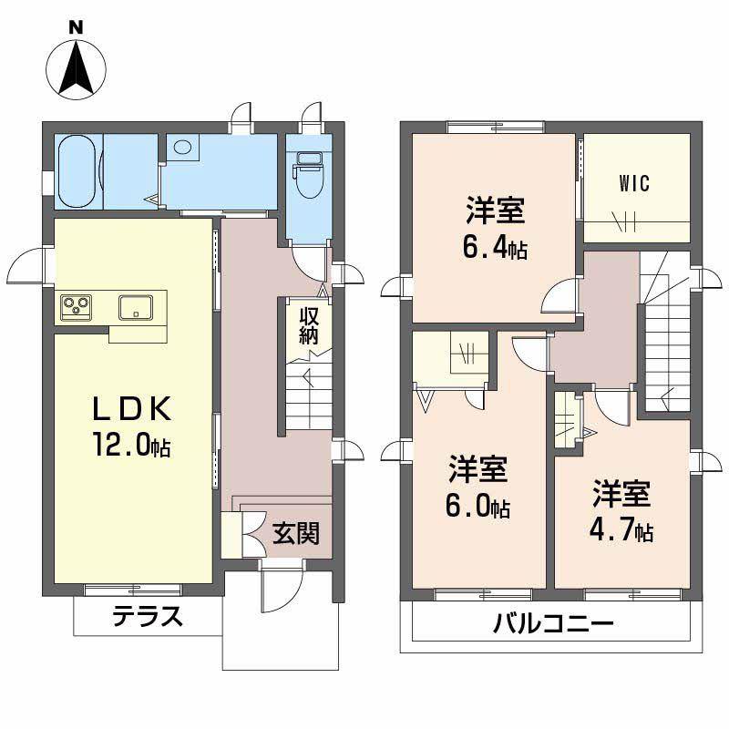 ガレンドゥ ドゥーエ A棟(3LDK/1階)の間取り写真