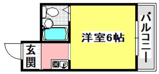 リブ山手(1K/3階)の間取り写真