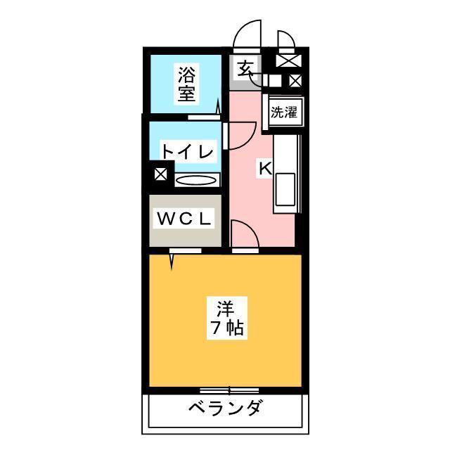 VERDURA I(1K/1階)の間取り写真