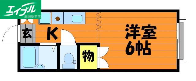 ピアACE21B(1K/2階)の間取り写真