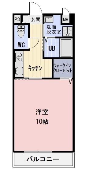 BRISA朝日(1K/2階)の間取り写真