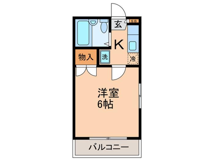 ジュノー(1K/1階)の間取り写真