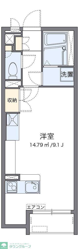 ミランダ城山(ワンルーム/1階)の間取り写真