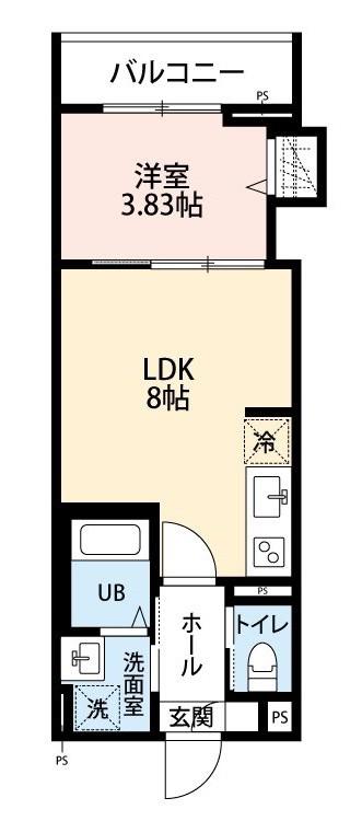 ROBOT HOME大和市中央(1LDK/3階)の間取り写真