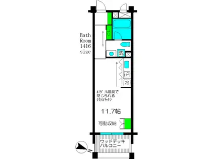 東京メトロ丸ノ内線 方南町駅 徒歩4分 7階建 築20年(ワンルーム/3階)の間取り写真