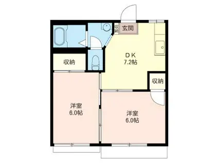 コーポフォルクス(1LDK/1階)の間取り写真