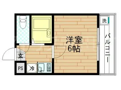 グローハイツ松崎町(1K/2階)の間取り写真