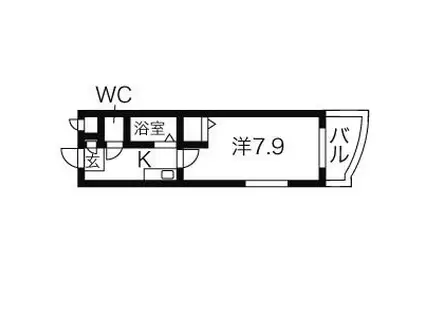 パックス荒畑(1K/4階)の間取り写真