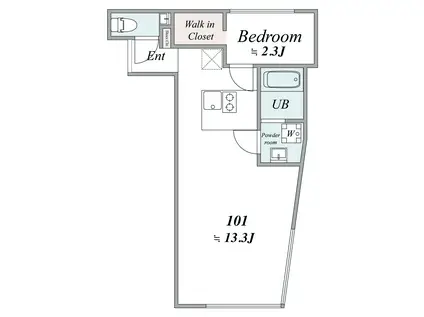 TRIAS270(1LDK/1階)の間取り写真