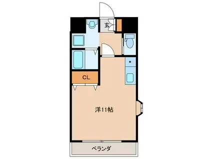 サウス450(ワンルーム/7階)の間取り写真