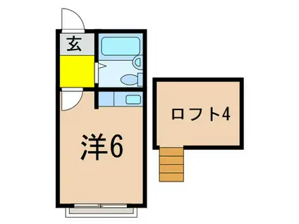 サザンノーブル上大岡(ワンルーム/1階)の間取り写真