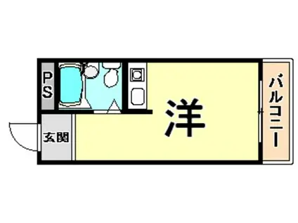 パラツィーナ武庫之荘南棟(ワンルーム/4階)の間取り写真